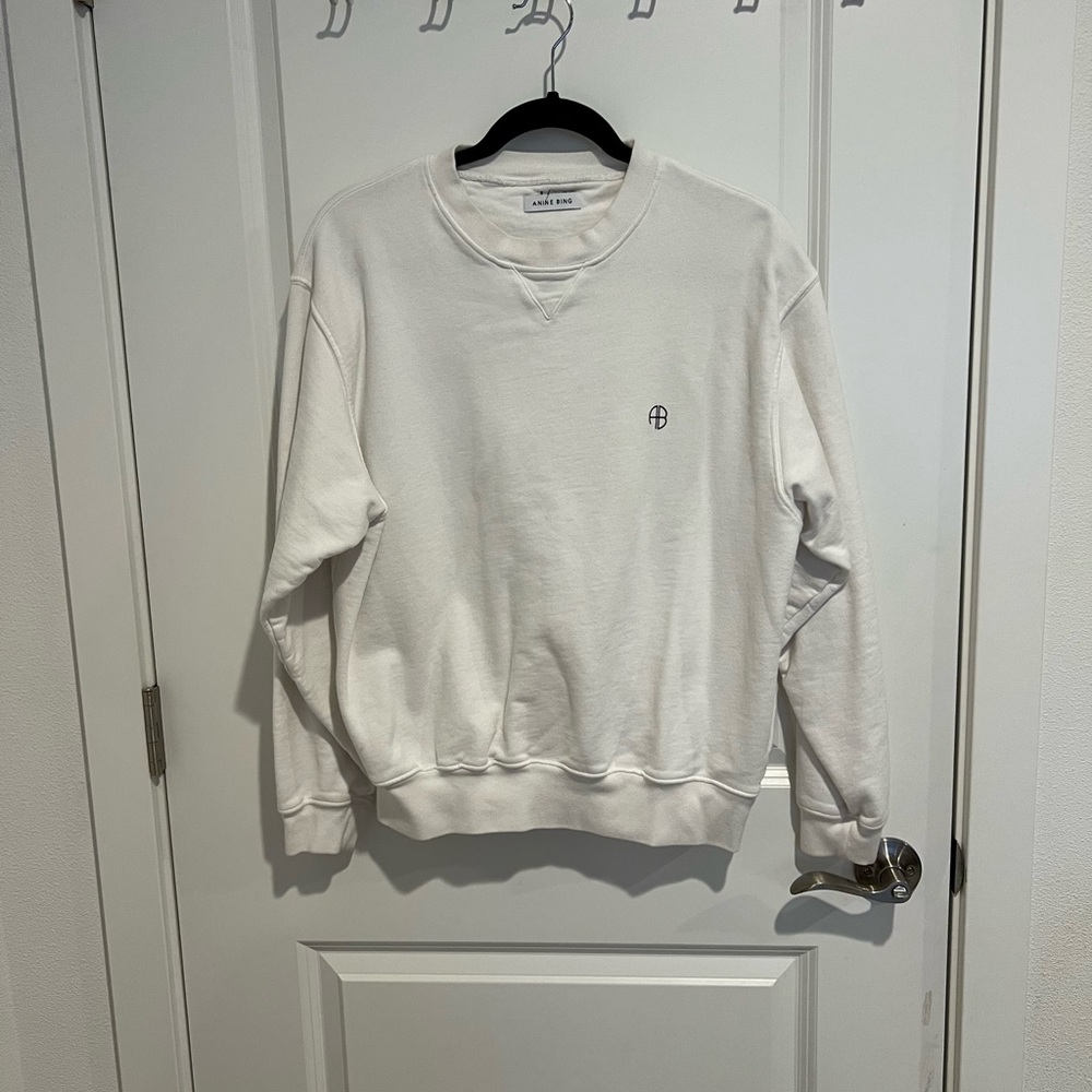 Anine Bing White Outlaws Logo Sweatshirt